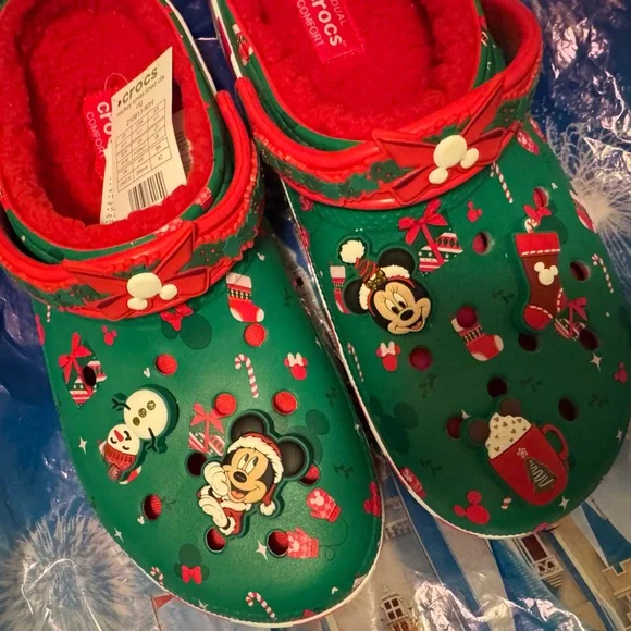 Mickey and Minnie Mouse Holiday Clogs for Adults by Crocs - Picture 3 of 5